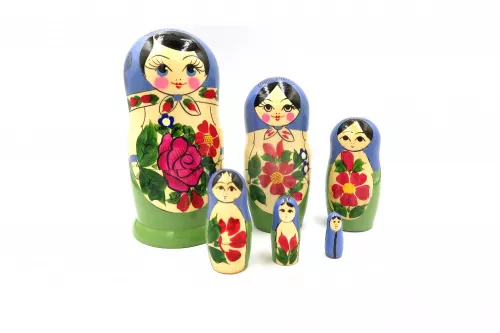 Матрешка классическая. 14 см. 6 фигурок. В ассортименте